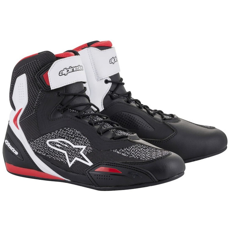 Boty na motorku Alpinestars Faster 3 Rideknit černo-bílo-červené