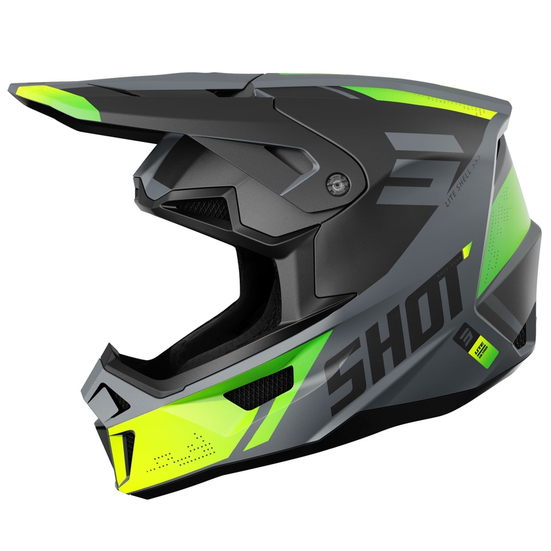 Motokrosová helma Shot Lite Ultra matná fluo žlutá