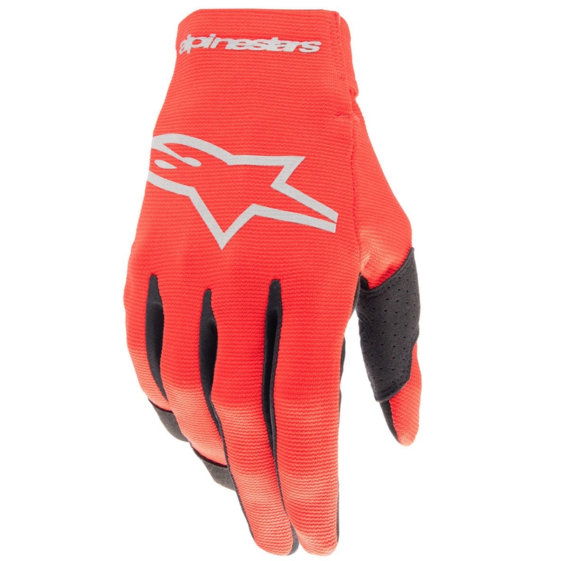 Dětské motokrosové rukavice Alpinestars Radar červeno-stříbrné