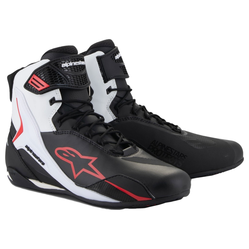 Boty na motorku Alpinestars Faster-4 černo-bílo-červené