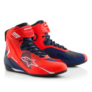 Boty na motorku Alpinestars Faster-4 kolekce MM93 fluo červeno-modro-bílé