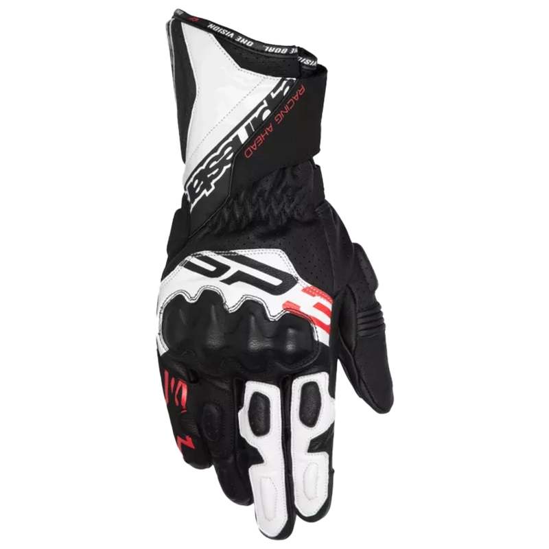 Rukavice na motorku Alpinestars SP-3 černo-bílo-fluo červené