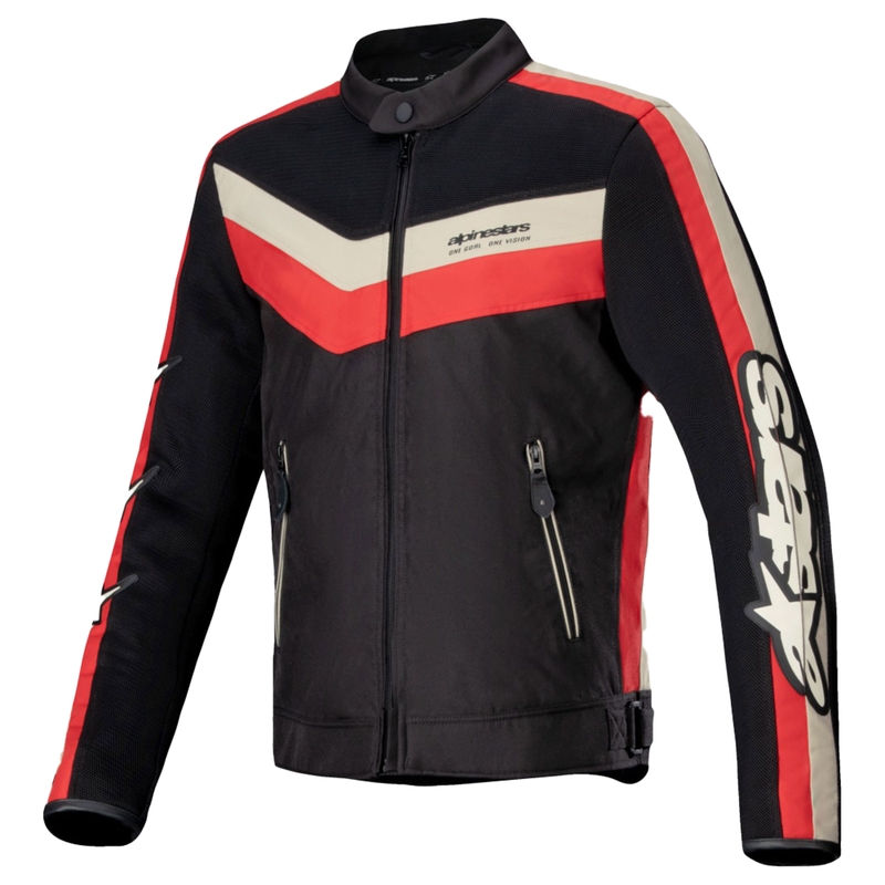 Bunda na motorku Alpinestars T-Dyno Air černo-červeno-béžová