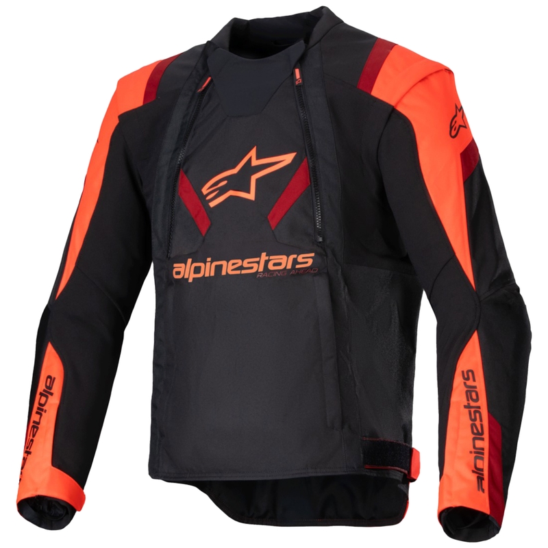Bunda na motorku Alpinestars T-Stunt Air černo-fluo červeno-červená
