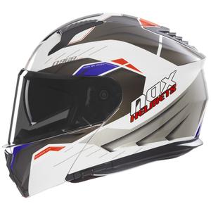Vyklápěcí helma na motorku NOX N968 Ultra bílo-šedá