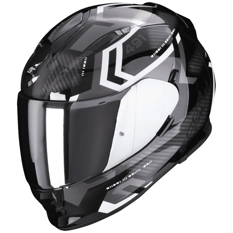 Integrální přilba SCORPION EXO-491 SPIN černo-bílá výprodej