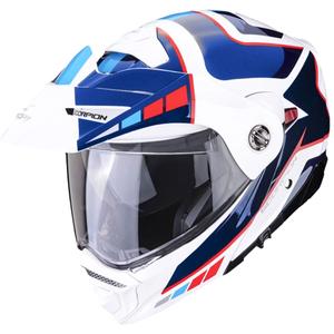 Přilba na motorku SCORPION ADX-2 CAMINO perleťová bílo-modro-červená výprodej