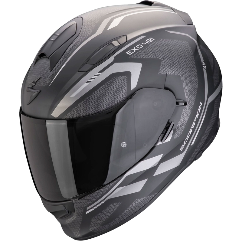 Integrální helma na motorku Scorpion EXO-491 KRIPTA matná černo-stříbrná
