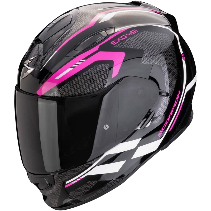 Integrální helma na motorku Scorpion EXO-491 KRIPTA černo-růžovo-bílá