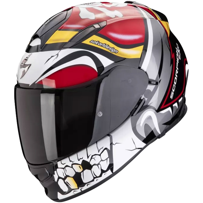 Integrální helma na motorku Scorpion EXO-491 PIRATE červená