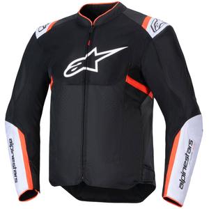 Bunda na motorku Alpinestars T-SPS Air V2 černo-bílo-fluo červená