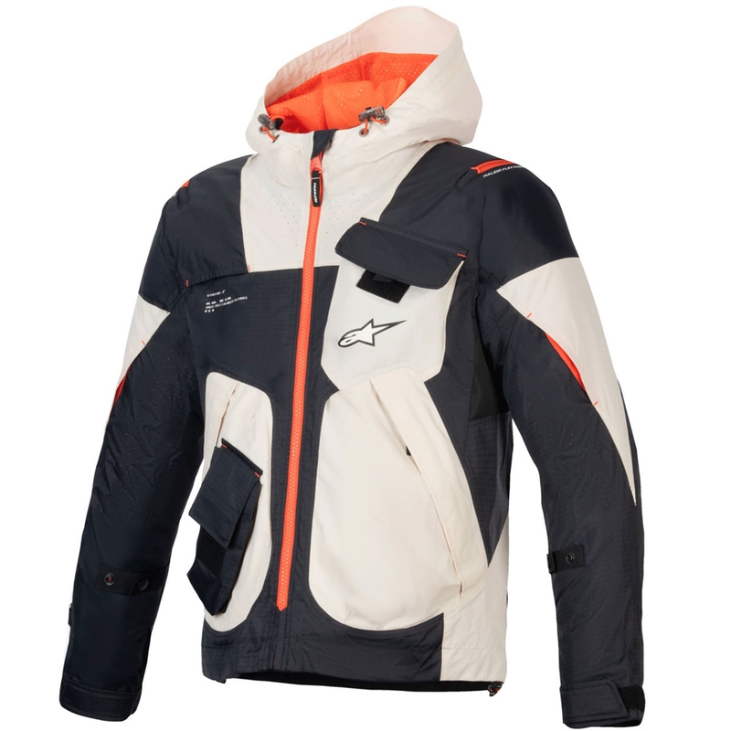 Bunda na motorku Alpinestars MOGRESS AIR černo-mandlovo-oranžová