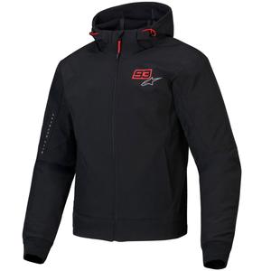 Mikina na motorku Alpinestars RADIUM TECH HOODIE MM93 černo-červeno-šedá