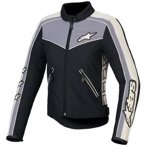 Dámská bunda na motorku Alpinestars Stella T-Dyno Water Resistant černo-tmavě šedo-šedo-béžová