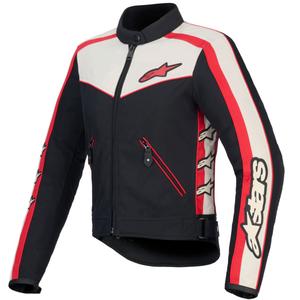 Dámská bunda na motorku Alpinestars Stella T-Dyno Water Resistant černo-béžovo-červená