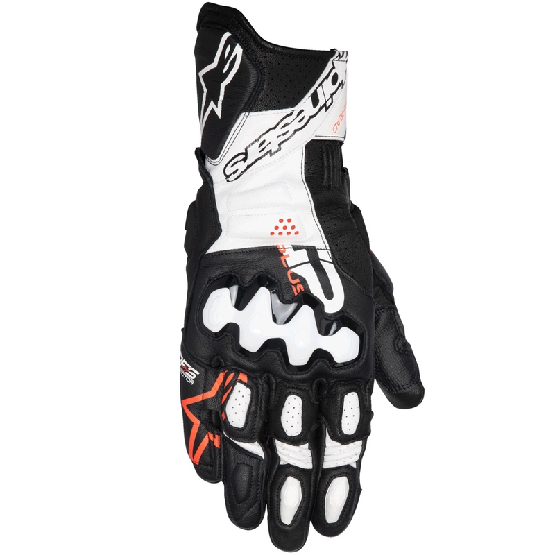 Rukavice na motorku Alpinestars GP Plus R V3 černo-bílo-fluo červené
