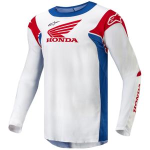 Motokrosový dres Alpinestars Racer Iconic Honda kolekce bílo-modro-červeno-černý