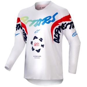 Dětský motokrosový dres Alpinestars Racer Hana bílo-barevný