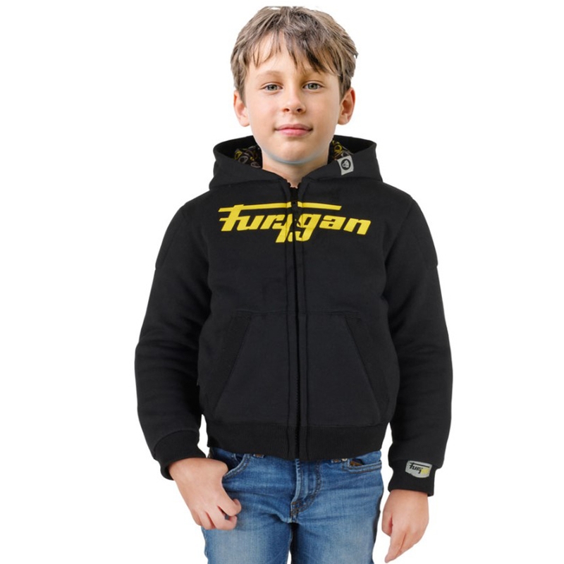 Dětská mikina na motorku Furygan Luxio Kid černo-žlutá