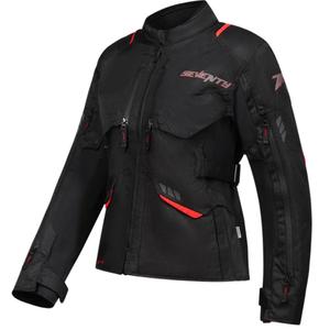 Dámská bunda na motorku Seventy Degrees SD-JT69 Tanami černo-červená