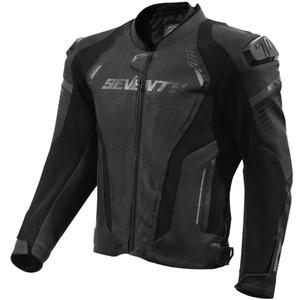 Kožená bunda na motorku Seventy Degrees SD-JL24 Spoiler černá
