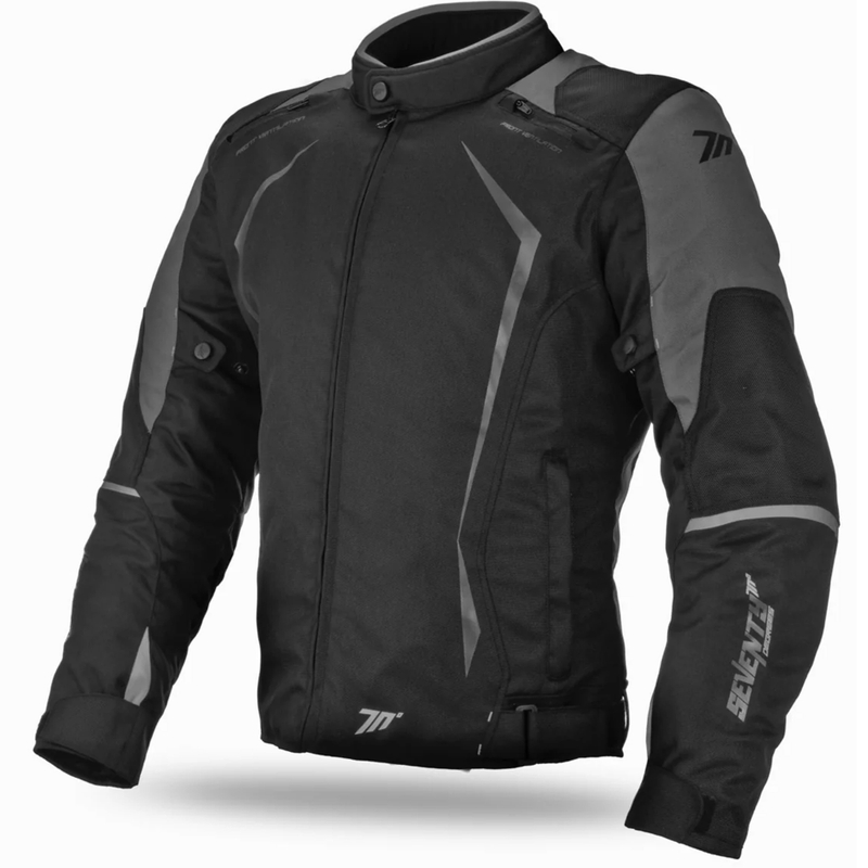 Dámská bunda na motorku Seventy Degrees SD-JR49 černo-šedá