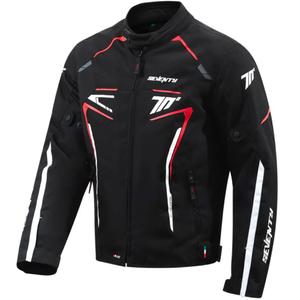 Bunda na motorku Seventy Degrees SD-JR65 Piston černo-červeno-bílá