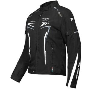 Dámská bunda na motorku Seventy Degrees SD-JR67 Piston černo-šedo-bílá