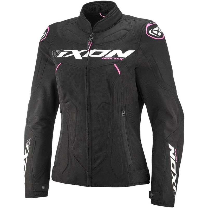 Dámská bunda na motorku IXON Ionix Lady černo-růžová
