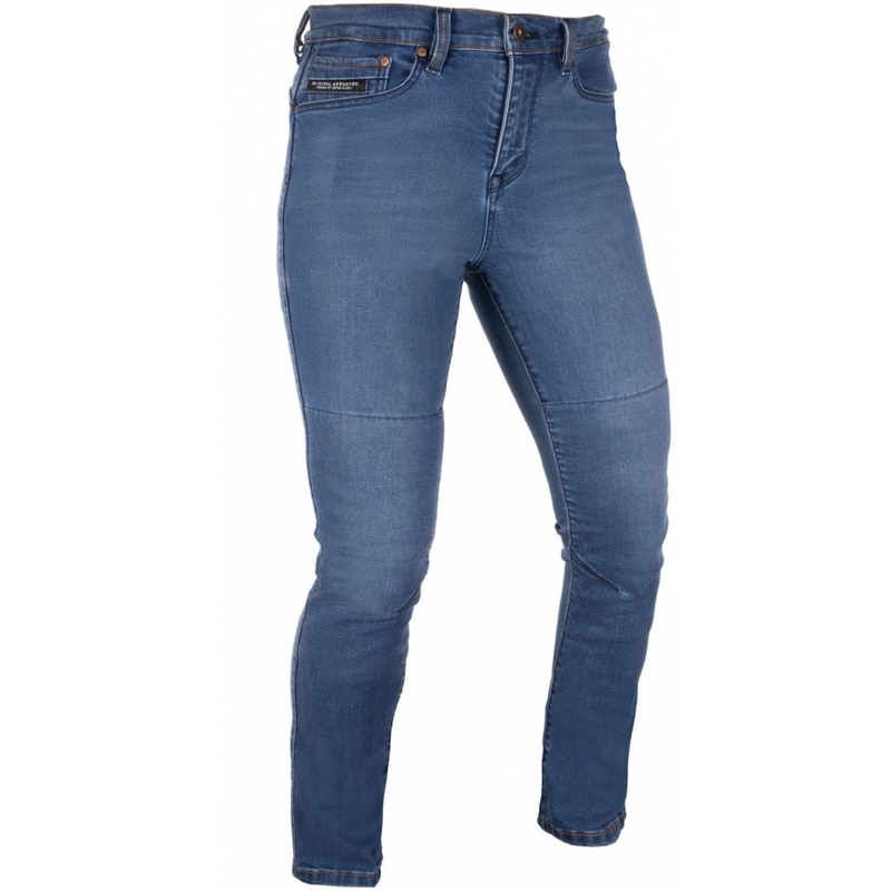 Dámské džíny na motorku Oxford Sofia AA straight short jeans modré