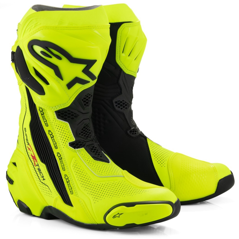 Boty na motorku Alpinestars Supertech R Vented fluo žluto-černé