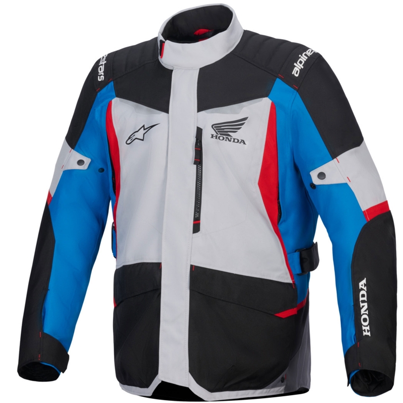 Bunda na motorku Alpinestars ST-1 Waterproof kolekce Honda šedo-modro-černo-červená