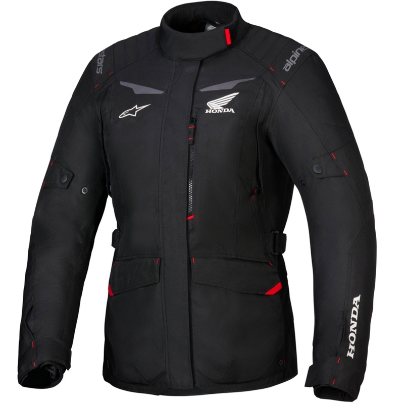 Dámská bunda na motorku Alpinestars Stella ST-1 Waterproof kolekce Honda černo-červená