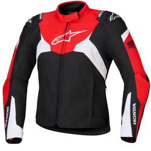 Dámská bunda na motorku Alpinestars Stella T-Jaws V4 Waterproof kolekce Honda černo-červeno-bílá