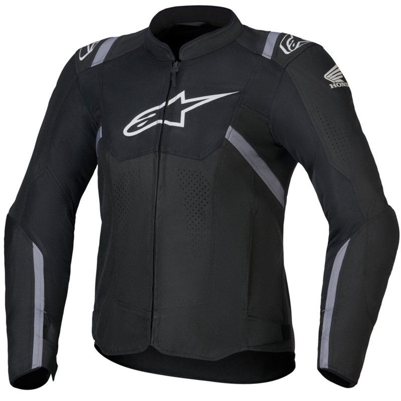 Dámská bunda na motorku Alpinestars Stella T-SPS Air V2 kolekce Honda černo-šedo-bílá