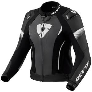 Dámská kožená bunda na motorku Revit Xena 4 Pro černo-bílá