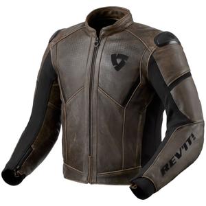 Kožená bunda na motorku Revit Parallax hnědá