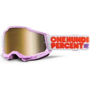 Motokrosové brýle 100% Accuri 2 Hundreds se zlatým plexi