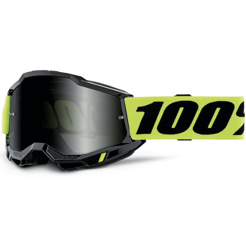 Motokrosové brýle 100% Accuri 2 Sand fluo žluté s kouřovým plexi