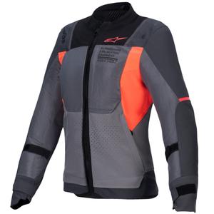 Dámská bunda na motorku Alpinestars Stella ST-2 Air šedo-tmavě šedo-fluo korálová