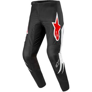 Motokrosové kalhoty Alpinestars Fluid Lucent černo-bílo-červené