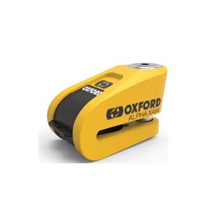 Zámek kotoučové brzdy Oxford Alpha Alarm XA14 žluto-černý