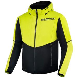 Mikina na motorku Shima Daybreaker černo-fluo žlutá