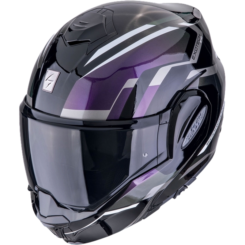Překlápěcí helma na motorku Scorpion EXO-TECH EVO FURIO černý chameleon