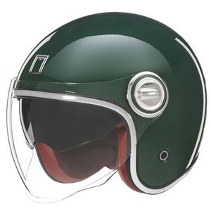 Otevřená přilba na motorku NOX PREMIUM Heritage zelená