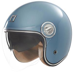 Otevřená helma na motorku NOX PREMIUM Heritage tyrkysová