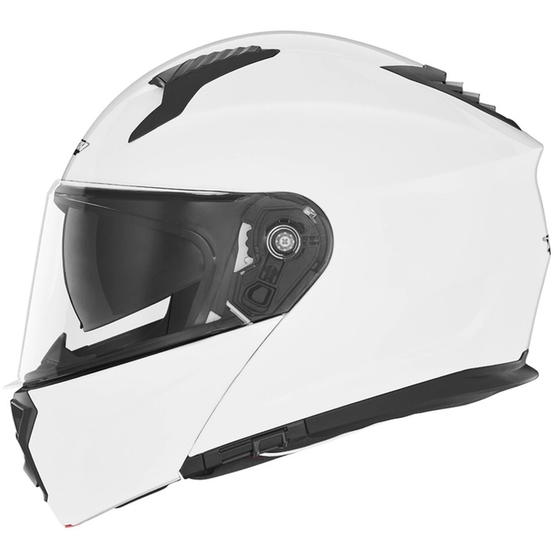 Vyklápěcí helma na motorku NOX N968 perleťově bílá