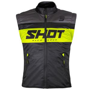 Vesta na motorku Shot Bodywarmer Lite černo-fluo žlutá