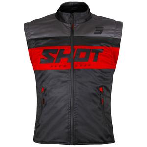 Vesta na motorku Shot Bodywarmer Lite černo-červená