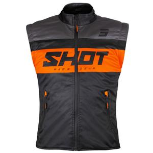 Vesta na motorku Shot Bodywarmer Lite černo-oranžová